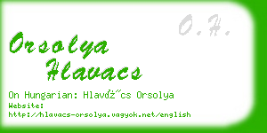 orsolya hlavacs business card